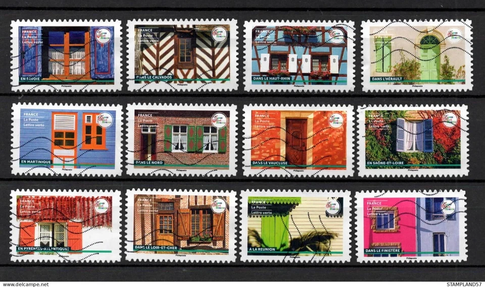 France 2022 Terre de tourisme - Habitats typiques oblitéré - Image 1 of 1