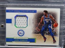 2018-19 National Treasures Joel Embiid Material Treasure Prime Jersey Patch #/25