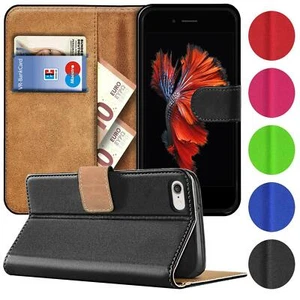 Book Case für iPhone 6 6s Hülle Flip Cover Handy Tasche Schutz Hülle Etui Schale - Bild 1 von 22