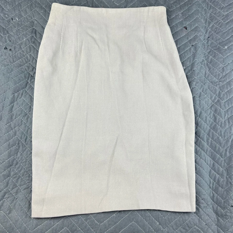 Vintage Emanuel Ungaro Skirt Size 6 Womens Light Greay Pencil Career Back Slit - Image 1 of 4