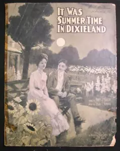 It Was Summertime In Dixieland Antique Large Sheet Music 1904 Kendall (O) AS IS - Picture 1 of 9