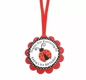 Ladybug Girl 1st Birthday Favor Tags Cute as A Bug Garden Party Favor Treat Tags - Picture 1 of 3