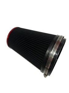 6 inch inlet TRUCK air filter cone Air Intake - Black filter/RED top, US - Imagen 1 de 24