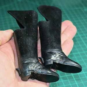 Action Man Vintage Palitoy Black Boots For Life Guards Figure c1971 FREE POST UK - Picture 1 of 13