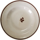 8" Anthony Shaw Tea Leaf Copper Band White Ironstone Rim Soup Bowl