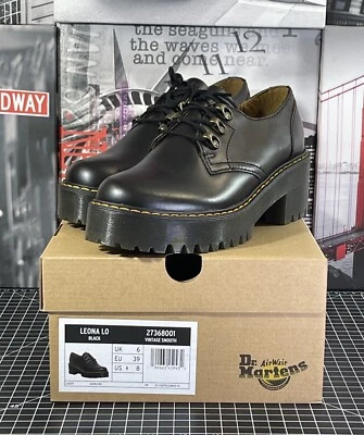 Zapatos de tacón Dr. Martens Lona Lo vintage de cuero liso para mujer talla 8 27368001 Foto 1 de 4