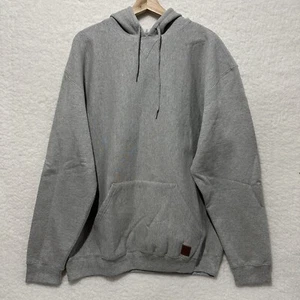 BRIXTON Longman II Reserve Heather Gray Cotton Blend Fleece Hoodie Size XL - Picture 1 of 13
