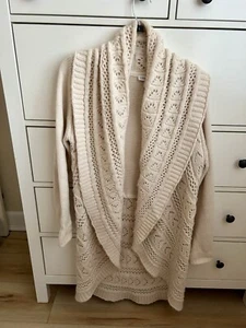 Women’s Cream Shawl Cardigan Sweater Coldwater Creek- Medium - EUC !!! - Picture 1 of 13