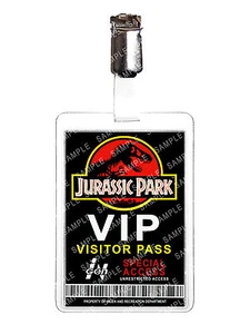 Jurassic Park VIP Visitor Pass Cosplay Film Prop Cool Gift Comic Con Halloween - Picture 1 of 1