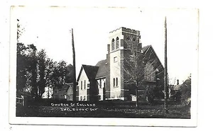 Shelburne Ontario Postcard Church of England Dufferin County Real Photo Unused - Bild 1 von 2