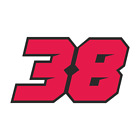 SW A Gloss Laminate sticker of the number 38 for rider Bradley Smith -Small pair