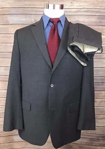 Traje de lana Jack Victor gris a rayas ajuste clásico 2 botones 42R 36x28 frente plano - Imagen 1 de 12