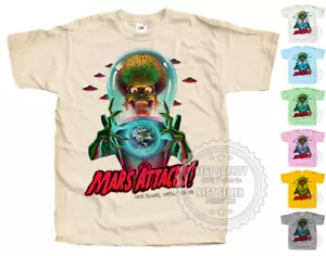 Mars Attack 1996 T SHIRT Tee V23 Movie Poster 10 natural colors Shirt S to 5XL - Picture 1 of 12