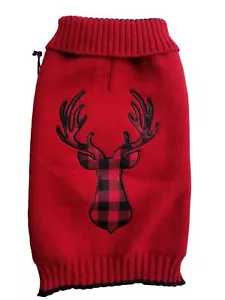 Telluride Clothing Co SMALL Hundepullover Rentier Elch rot - Bild 1 von 12