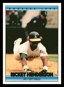 1992 Donruss Rickey Henderson HOF  Oakland Athletics #193 Centered Mint