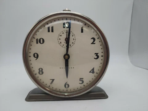Vintage Westclox Grey Bingo Mechanical Alarm Clock Cover