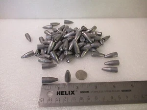 50 pcs 3/8 Oz Bullet Fishing Sinkers Weights Bass Worm Weight Slip Sinker USA - Picture 1 of 3
