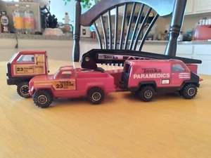 Vintage '78 Tonka Engine #23, Hook/Ladder, Pick-up Truck, Paramedics Van. 3 LOT - Picture 1 of 19