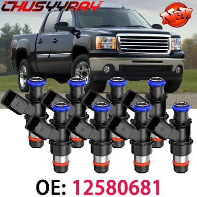 8x Inyector de combustible genuino 12580681 para GMC Sierra 2500 HD 2007 2008-2010 6,0 L V8 Foto 1 de 4