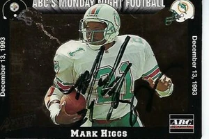 Mark Higgs Firmado 1993 Paquete de Acción #65 - Miami Dolphins - Imagen 1 de 1