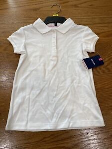 Girl's IZOD 'Approved Schoolwear' Uniform Polo Shirt - XXS XS S M L - 100 White