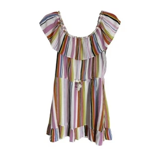 Vestido Art Class Niñas Talla 14/16 XL Multicolor Rayas Hasta la Rodilla Sin Mangas - Imagen 1 de 7