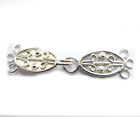 4 Set Multi Strand  Toggle Clasp 3 Strand  Sterling Silver Plated  ha-805