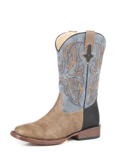 Roper Western Boots Boys Dalton 10" 4 Youth Tan 09-119-1900-2805 TA - Picture 1 of 1