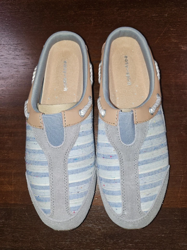 Zuecos sin cordones Easy Spirit Travelport nudo náutico confort azul gris mulas 7,5 m Foto 1 de 4