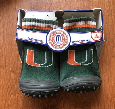 Univ of Miami Skidders обувь нескользящая обувь университетские продукты новый с Ярлыками Kids - Изображение 1 из 4