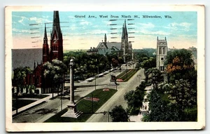Postal Grave Ave West de Ninth St Milwaukee Wisconsin WI PM 1926 - Imagen 1 de 2