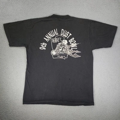 Camiseta De Colección 9ª Anual Dust Bowl Motociclista HMC Arpillera Club de Motocicletas Talla Mediana Foto 1 de 4