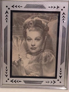 Marco Art Deco Promocional Foto Actriz Lucile Ball 7x9 Antiguo Hollywood Memorabilia - Imagen 1 de 7