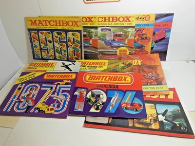 Matchbox Set of 11 collectors catalogs.   1968 1969 1st 1969 2nd series to 1977 - Image 1 of 4