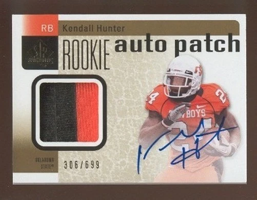 B3818- 2011 SP Authentic #213 Kendall Hunter Auto Jersey /699 SAMPLE PIC - Image 1 of 1