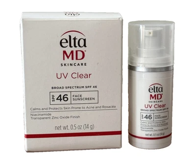Protector solar facial Elta MD UV transparente amplio espectro FPS 46 14 g 0,5 oz Foto 1 de 3