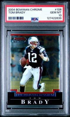 Bowman Chrome Tom Brady #106 2004 PSA 10 Foto 1 de 2