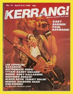 Kerrang! Magazine No.13 - April 8- 21 1982 - Gary Barden, Paul Raymond, Queen - Picture 1 of 1