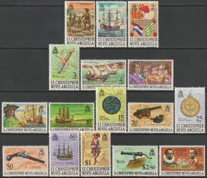EDSROOM-21465 St Kitts & Nevis 206-14, 216-22 LH 1970 Complete Pirates CV$13.80 - Picture 1 of 2