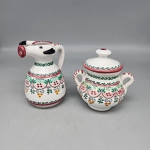 Vintage CERAMICA CRUZ SET Kuh SAHNEKÄNNCHEN & ZUCKERDOSE  - Bild 1 von 7