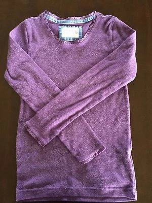 Johnnie B Boden girls 11-12 purple long sleeve shirt GUC - Imagem 1 de 4