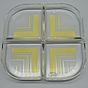 Wellington 4er Set Acryl Schmuck Geschirr gelb geometrische Streifen - Bild 1 von 24