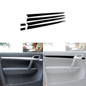 6Pcs Glossy Piano Black Door Panel Cover Trim For Porsche Cayenne Sport SUV - Imagen 1 de 14