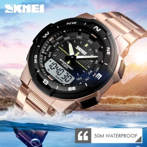 SKMEI Digital Dual Display Sport Luxury For Men Multifunction Watch Quartz 1370 - Picture 1 of 18
