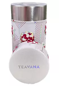 Teavana Kiefern holographisch 5 Unzen Teedose 6 Zoll Kanister - eisblau rot weiß - Bild 1 von 9