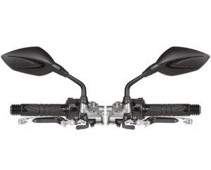 COPPIA SPECCHIETTI MOTO UNIVERSALI CHAFT BRILLANT DIAM 10 IN689 - Picture 1 of 4