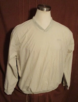 IZOD The Packable Windshirt, Adulto, Pulôver Decote V, Bege, Nylon, Tamanho M, Novo - Imagem 1 de 4