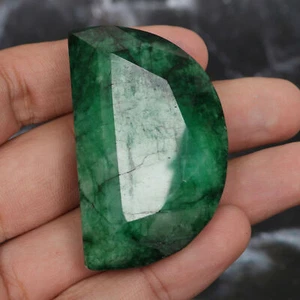 Hermosa esmeralda verde facetada natural 354 quilates Piedra preciosa brillante de corte elegante - Imagen 1 de 4