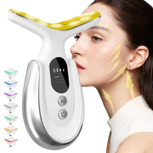 7 in 1 Rotlichttherapie Anti Aging Gesichtsmassagegerät Elektrisch Face Hals Lift Gerät - Bild 1 von 11