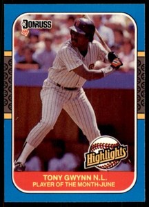 1987 Donruss Highlights Tony Gwynn Baseball Cards #12